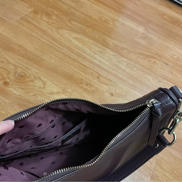 Kate Spade Mulberry Street Vivian Shoulder Bag Leather Blackberry Preserves - Picture 6 of 10